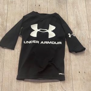 Boys under armor youth small swim top spf swim shirt rash guard